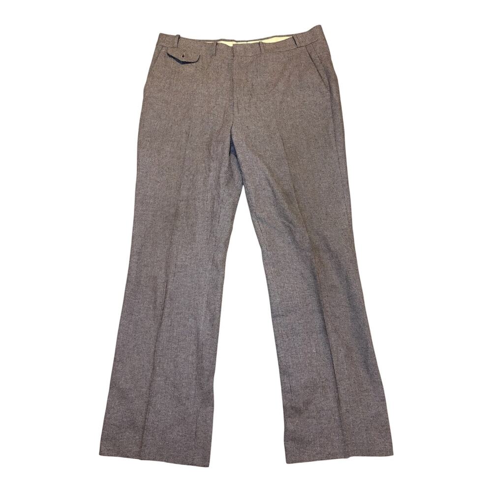 VTG Jaymar Pants Mens 36x31 Brown Wool Pleated Trousers Business Preppy Academia